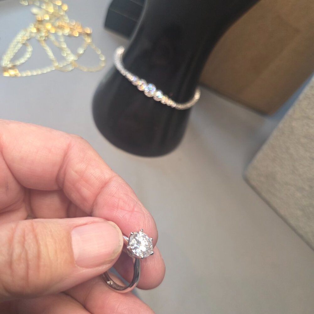 Timeless Silver Solitaire Ring With Delicate Band - image 2